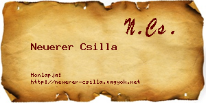 Neuerer Csilla névjegykártya